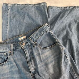 Levi's Cinch Waist Wide Leg Flare Jeans